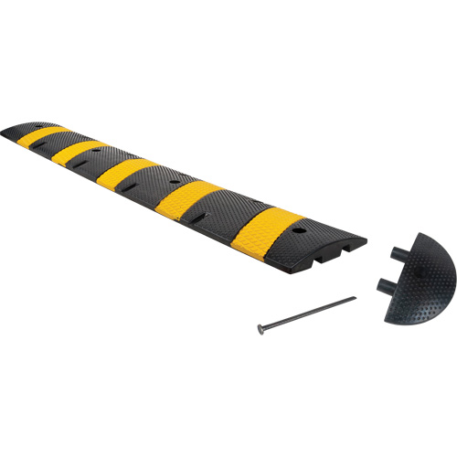 Speed Bump Kit, Rubber, 6' L x 11" W x 2" H Ontario Safety Products