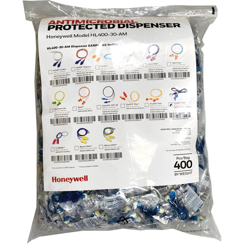 TFT-30 Earplugs Refill for HL400 Dispenser, Bulk - Polybag, Corded Ontario Safety Products