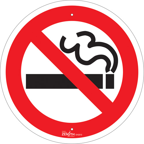 No Smoking CSA Standard Safety Sign, 12" x 12", Aluminum, Pictogram Ontario Safety Products