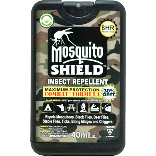 Pocket-Sized Mosquito Shield Insect Repellent, 30% DEET, Spray, 40 ml Ontario Safety Products