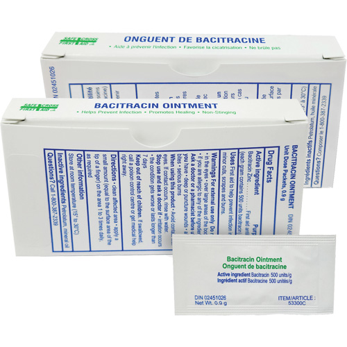 Zinc bacitracine, Onguent, Antibiotique Ontario Safety Products
