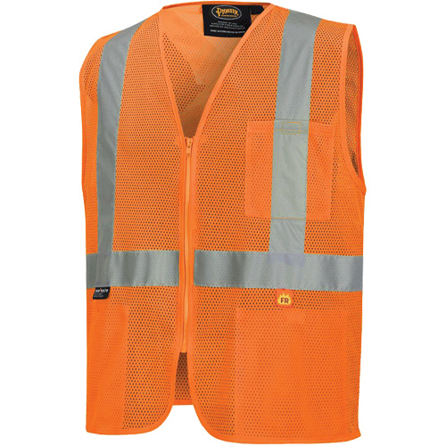 6943 Gilet de s&eacute;curit&eacute; &agrave; mailles ignifuge, Orange haute visibilit&eacute;, Petit, Polyester Ontario Safety Products