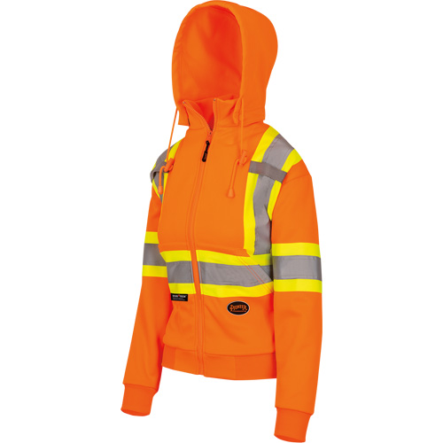 6924W Chandail &agrave; capuchon en molleton avec fermeture &agrave; glissi&egrave;re, Polyester, T-petit, Orange haute visibilit&eacute; Ontario Safety Products