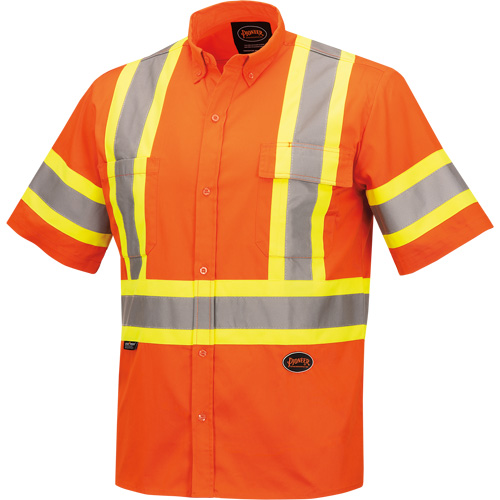 4442 Chandail &agrave; manches courtes de s&eacute;curit&eacute; ultra fraîche et ultra respirant, Coton, Petit, Orange haute visibilit&eacute; Ontario Safety Products