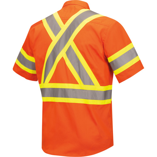 4442 Chandail &agrave; manches courtes de s&eacute;curit&eacute; ultra fraîche et ultra respirant, Coton, Petit, Orange haute visibilit&eacute; Ontario Safety Products