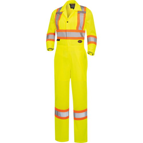 5999AW Combinaison de s&eacute;curit&eacute; routi&egrave;re haute visibilit&eacute; pour femmes, T-petit, Jaune lime haute visibilit&eacute; Ontario Safety Products