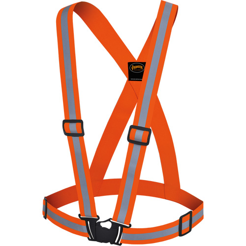 5496 Bretelles de s&eacute;curit&eacute; haute visibilit&eacute;, Orange haute visibilit&eacute;, Couleur r&eacute;fl&eacute;chissante Argent, Taille unique Ontario Safety Products