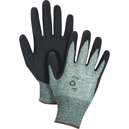 Gants &eacute;cologiques enduits &agrave; prise cr&ecirc;p&eacute;e, 8, R&ecirc;vetement Mousse de latex, Calibre 15, Enveloppe en Nylon/rPET Ontario Safety Products