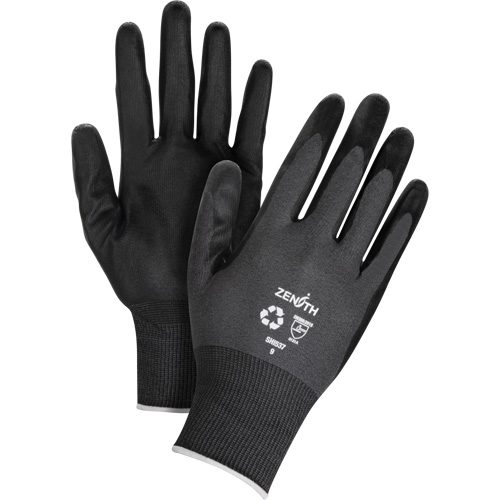 Gants &eacute;cologiques enduits et perm&eacute;ables &agrave; l'air, 7, R&ecirc;vetement Mousse de nitrile, Calibre 21, Enveloppe en Nylon/rPET Ontario Safety Products