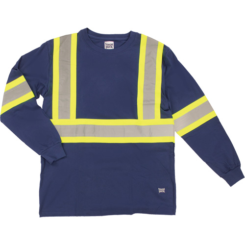 T-shirt de s&eacute;curit&eacute; &agrave; manches longues, Coton, T-petit, Bleu marin Ontario Safety Products