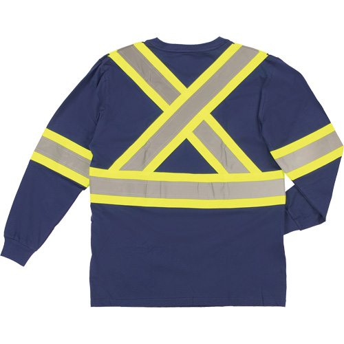 T-shirt de s&eacute;curit&eacute; &agrave; manches longues, Coton, T-petit, Bleu marin Ontario Safety Products