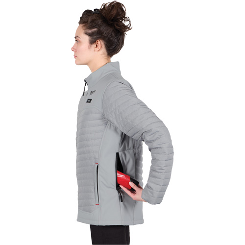 Manteau chauffant M12 Axis avec pile, Femmes, 2T-Grand, Gris Ontario Safety Products
