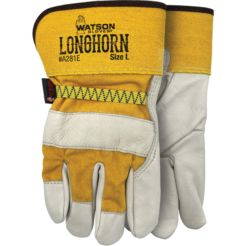 Longhorn Gloves, Large, Grain Cowhide Palm Ontario Safety Products