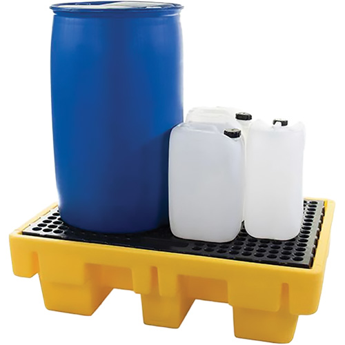 2-Drum Spill Pallet, 61 US gal. Spill Capacity, 51.5" x 36" x 15" Ontario Safety Products