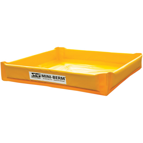 Yellow PVC Mini-Berm, 60 US gal. Capacity, 4' W x 4' L x 6" H Ontario Safety Products