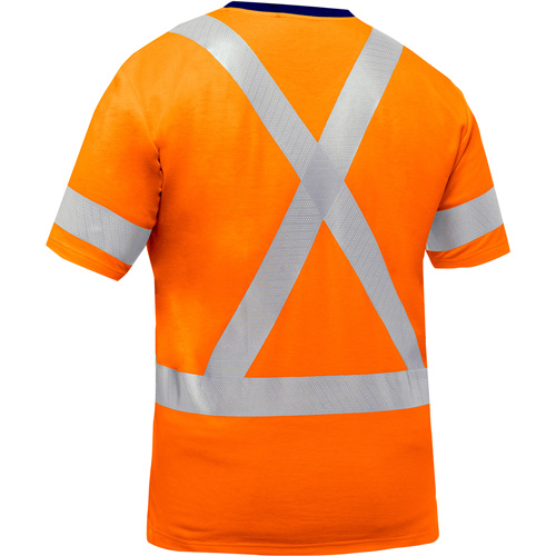 Chemise &agrave; manches courtes et X au dos Bisley, Poly-coton, Petit, Orange haute visibilit&eacute; Ontario Safety Products