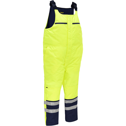 Bisley&reg; Extreme Cold Bib Overall, Polyester, Small, High Visibility Lime-Yellow Ontario Safety Products