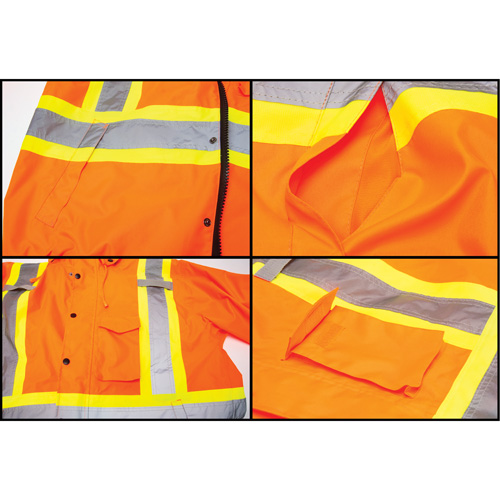 Parka d'hiver imperm&eacute;able 7-en-1, Orange haute visibilit&eacute;, 2T-Grand Ontario Safety Products