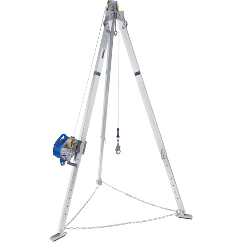 Tr&eacute;pied en aluminium pour espace clos avec cordage de s&eacute;curit&eacute; autor&eacute;tractable tri directionnel 8301098 Ontario Safety Products