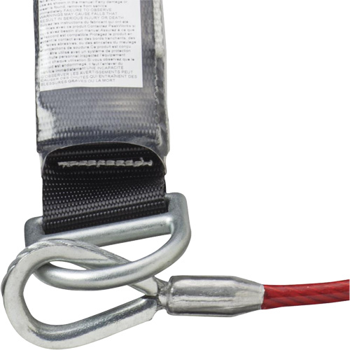 SA-5502-6 Longe &agrave; amortisseur de choc, 6', Point d'ancrage &agrave; Crochet d&eacute;chafaudage, Crochet mousqueton aux jambes, Acier galvanis&eacute; Ontario Safety Products