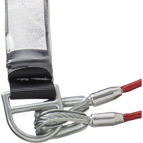 SA-55522-4 Longe &agrave; amortisseur de choc enduite de PVC, 4', Point d'ancrage &agrave; Crochet d&eacute;chafaudage, Crochet mousqueton aux jambes, Acier galvanis&eacute; Ontario Safety Products