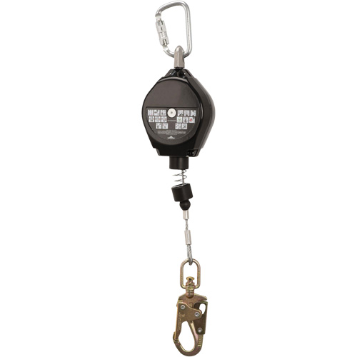 SRL-73302-20LE Cordage de s&eacute;curit&eacute; autor&eacute;tractable, 20', Acier galvanis&eacute;, Pivotant Ontario Safety Products
