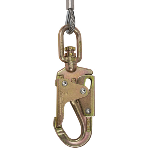 SRL-73302-40LE Self-Retracting Lifeline, 40', Galvanized Steel, Swivel Ontario Safety Products