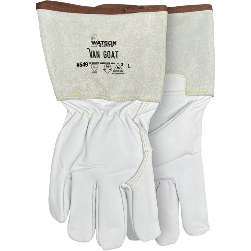 Gants r&eacute;sistant &agrave; la coupe et &agrave; l'arc &eacute;lectrique Van Goat 549, Taille Moyen, Enveloppe en Cutshield/Para-aramide/Polyester/Acier inoxydable/Ch&egrave;vre, ASTM ANSI niveau A6/EN 388 niveau F Ontario Safety Products
