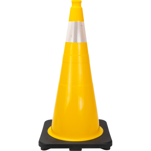 Premium Traffic Cone, 28", Yellow, 4" Reflective Collar(s) Ontario Safety Products