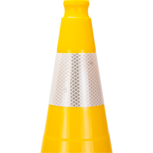 Premium Traffic Cone, 28", Yellow, 4" Reflective Collar(s) Ontario Safety Products