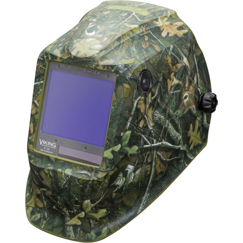 VIKING 3350 White Tail Camo Welding Helmet, 3.74" L x 3.34" W View Area, 5 - 13 Shade Range Ontario Safety Products
