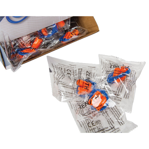 Bouchons d'oreilles en mousse, Paire - Sac en poly, Avec cordon Ontario Safety Products