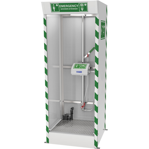 Emergency Cubicle Shower & Covered Eye & Face Wash with Sump Pump Ontario Safety Products