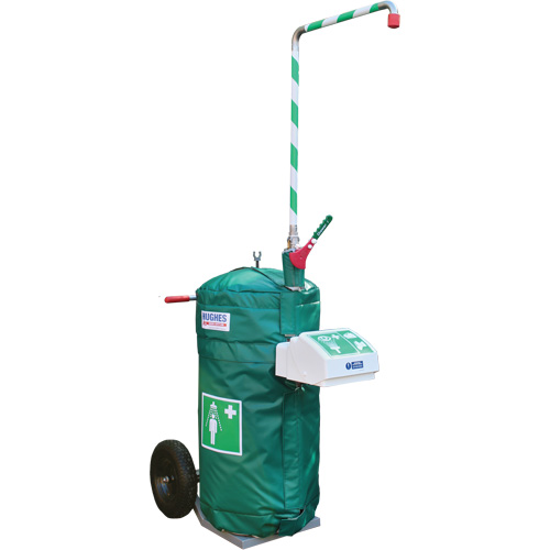 Insulated Mobile Self-Contained Emergency Safety Shower with Eye and Face Wash, 30 gal. Capacity, Meets None Ontario Safety Products