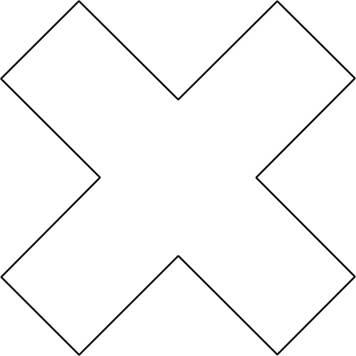 DuraStripe X-Treme X's, Cross, 6" L x 6" W, White, Vinyl Ontario Safety Products