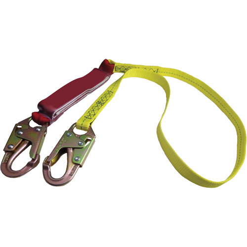 External Energy Absorber Lanyard with 3/4" Hook, 6', Snap Hook Center, Snap Hook Leg Ends, Polyester Ontario Safety Products