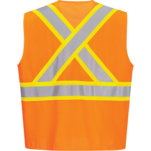 Veste de s&eacute;curit&eacute; &agrave; bandes contrastantes, Orange haute visibilit&eacute;, Petit, Polyester Ontario Safety Products