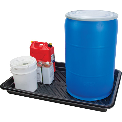 Plateau pour les d&eacute;versements, 30" lo x 48" la x 4,5" h, Cap. de d&eacute;versement 30 gal. US Ontario Safety Products