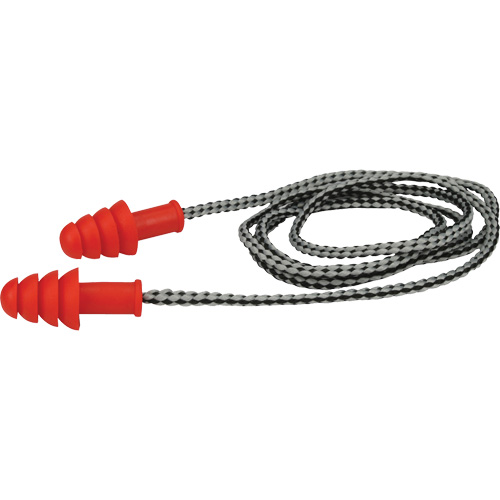 Bouchons d'oreilles r&eacute;utilisables en TPR de PIP, Avec cordon, Paire - Boîte pour vente au d&eacute;tail, 27 dB NRR, Taille unique Ontario Safety Products