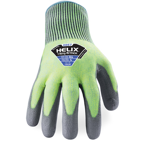 Gants r&eacute;sistant &agrave; la coupe & l'abrasion Helix 2057, Taille 6/T-petit, Calibre 13, Rev&ecirc;tement Polyur&eacute;thane, Enveloppe en PEHP, ASTM ANSI niveau A4/EN 388 niveau C Ontario Safety Products