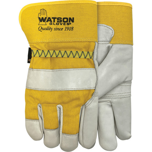 94003i Leather Combo Lined Gloves, Large, Grain Cowhide Palm, Fleece Inner Lining Ontario Safety Products