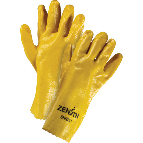 Gants &agrave; fini rugueux et r&eacute;sistants aux produits chimiques, Taille 9, 12" lo, PVC, Doublure en Interlock, 47-mil Ontario Safety Products