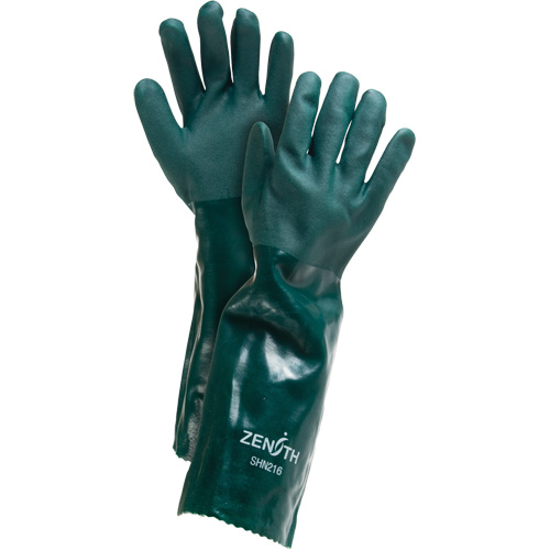 Gants verts &agrave; double enduit, 18" lo, PVC, Doublure en Jersey de coton, 70 mils Ontario Safety Products