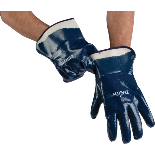 Heavyweight Safety Cuff Gloves, 11/2X-Large, Nitrile Coating, Cotton Shell Ontario Safety Products
