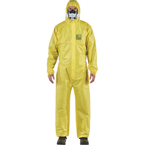 Combinaison AlphaTec 2300 STANDARD &agrave; coutures bord&eacute;es, mod&egrave;le 147, Petit, Jaune, Enduit de poly&eacute;thyl&egrave;ne/Polypropyl&egrave;ne Ontario Safety Products