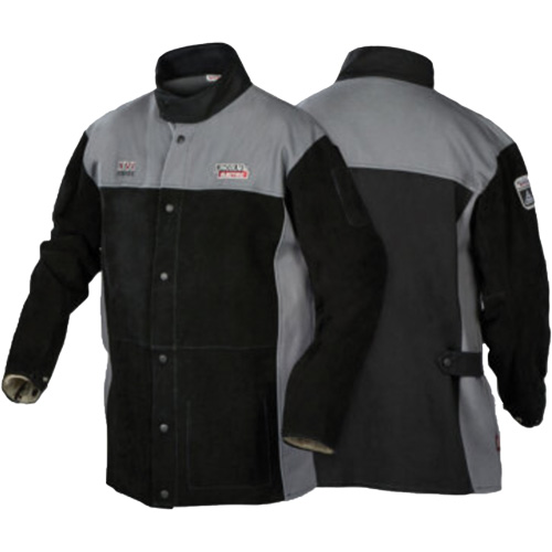 XVI Series Heavy-Duty FR Welding Jacket, Leather, Medium, Black Ontario Safety Products