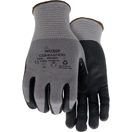 Gants r&eacute;sistant &agrave; la coupe 338 Commando, Taille Petit, Calibre 18, Rev&ecirc;tement Mousse de nitrile, Enveloppe en PEHP/Polyester/Spandex/Acier inoxydable, ASTM ANSI niveau A8/EN 388 niveau F Ontario Safety Products