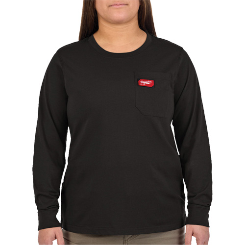GRIDIRON Long Sleeve Pocket T-Shirt, Women's, X-Small, Black Ontario Safety Products