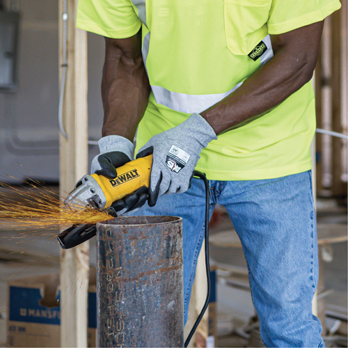 Gants de travail r&eacute;sistants &agrave; la coupe, compatibles avec &eacute;crans tactiles RWG566 AXIS, Taille 2T-Grand, Calibre 18, Rev&ecirc;tement Polyur&eacute;thane, Enveloppe en Acier inoxydable/PEHP, ASTM ANSI niveau A5/EN 388 niveau E Ontario Safety Products