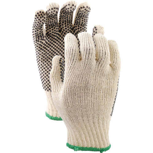 417 PVC Dotted String Knit Gloves, Poly/Cotton, Single Sided, Small Ontario Safety Products